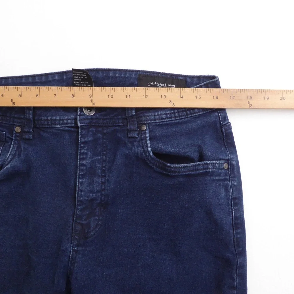 The Perfect Jean Mens Slim Thick Jeans Dark Blue Stretch 34x32 (32x30 Measured)